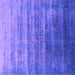 Square Machine Washable Persian Purple Bohemian Area Rugs, wshurb1479pur