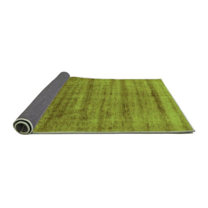 Sideview of Solid Green Modern Rug, urb1480grn