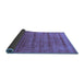 Sideview of Solid Blue Modern Rug, urb1480blu