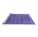 Sideview of Machine Washable Solid Blue Modern Rug, wshurb1480blu