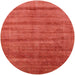 Round Mid-Century Modern Red Solid Rug, urb1480