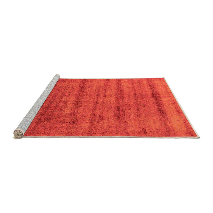 Sideview of Machine Washable Solid Orange Modern Area Rugs, wshurb1480org