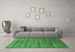 Machine Washable Solid Emerald Green Modern Area Rugs in a Living Room,, wshurb1480emgrn