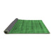 Sideview of Solid Emerald Green Modern Rug, urb1480emgrn