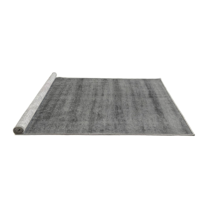 Sideview of Machine Washable Solid Gray Modern Rug, wshurb1480gry