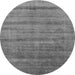 Round Solid Gray Modern Rug, urb1480gry