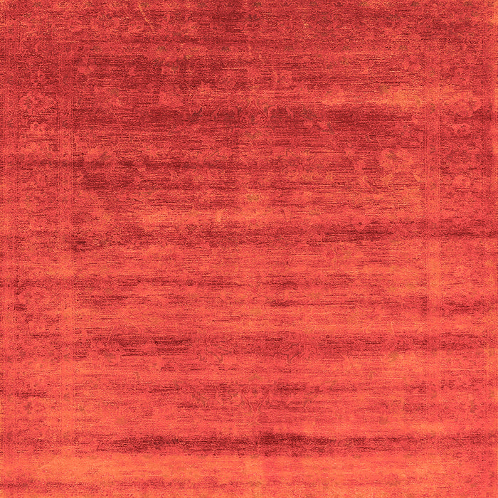Square Solid Orange Modern Rug, urb1480org