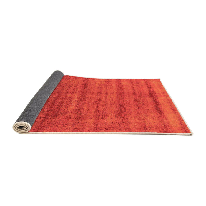 Sideview of Solid Orange Modern Rug, urb1480org