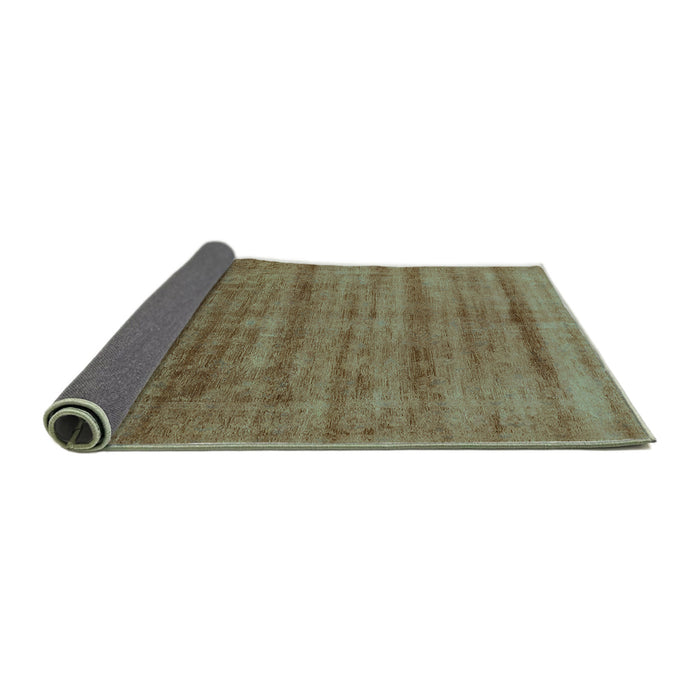 Sideview of Solid Turquoise Modern Rug, urb1480turq