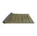 Sideview of Solid Turquoise Modern Rug, urb1480turq