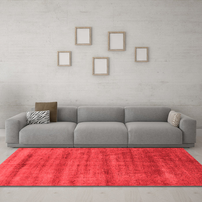 Modern Red Washable Rugs