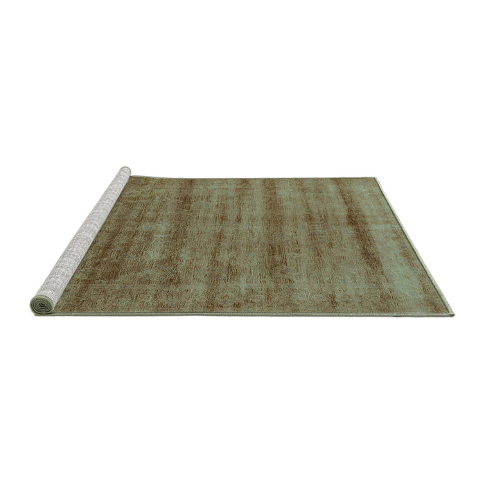 Sideview of Machine Washable Solid Turquoise Modern Area Rugs, wshurb1480turq