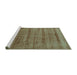 Sideview of Machine Washable Solid Turquoise Modern Area Rugs, wshurb1480turq