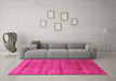 Machine Washable Solid Pink Modern Rug in a Living Room, wshurb1480pnk