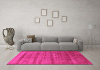 Machine Washable Solid Pink Modern Rug, wshurb1480pnk