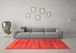 Machine Washable Solid Orange Modern Area Rugs in a Living Room, wshurb1480org