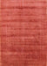 Mid-Century Modern Red Solid Rug, urb1480