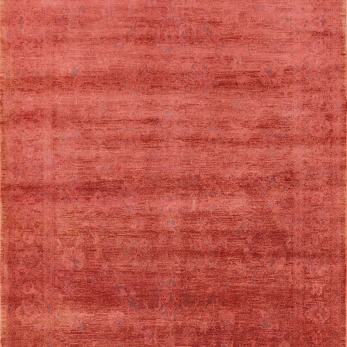 Mid-Century Modern Red Solid Rug, urb1480