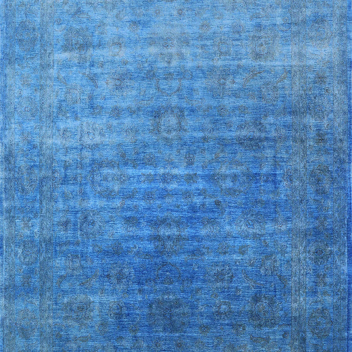 Machine Washable Industrial Modern Blue Rug, wshurb1481