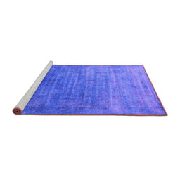 Sideview of Machine Washable Persian Purple Bohemian Area Rugs, wshurb1481pur