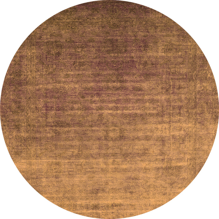 Round Persian Orange Bohemian Rug, urb1481org