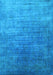 Machine Washable Persian Light Blue Bohemian Rug, wshurb1481lblu