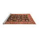 Sideview of Machine Washable Oriental Orange Industrial Area Rugs, wshurb1482org