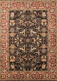 Oriental Brown Industrial Rug, urb1482brn