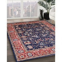 Mid-Century Modern Purple Lily Purple Oriental Rug, urb1482