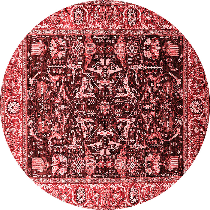 Machine Washable Oriental Red Industrial Rug, wshurb1482red