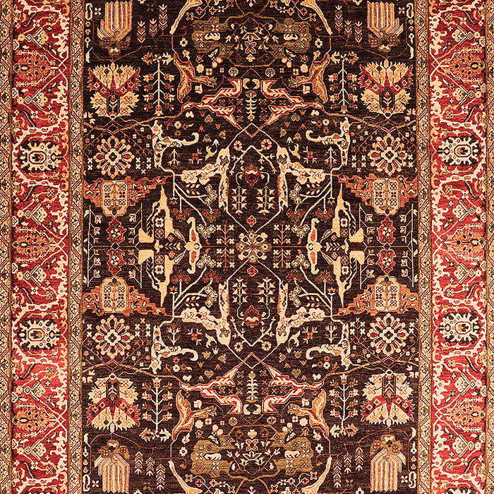 Machine Washable Oriental Orange Industrial Area Rugs, wshurb1482org