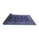 Sideview of Oriental Blue Industrial Rug, urb1482blu