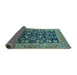 Sideview of Oriental Turquoise Industrial Rug, urb1482turq