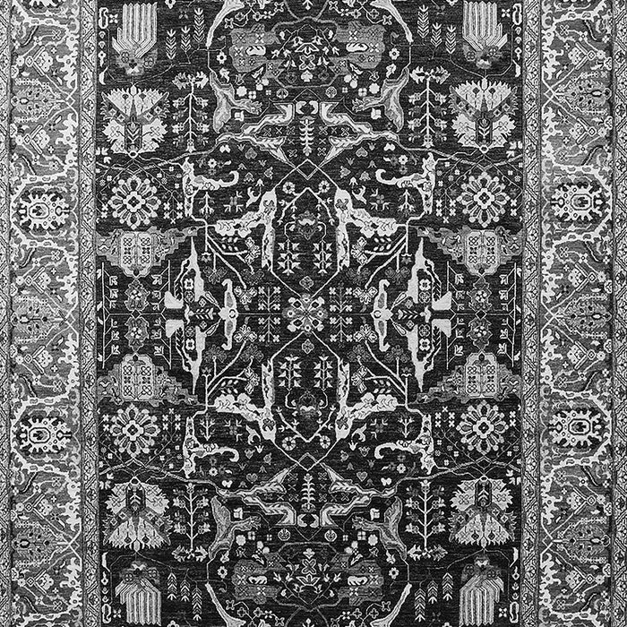 Machine Washable Oriental Gray Industrial Rug, wshurb1482gry