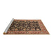 Sideview of Machine Washable Oriental Brown Industrial Rug, wshurb1482brn