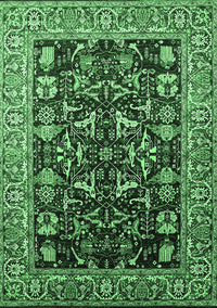 Oriental Emerald Green Industrial Rug, urb1482emgrn