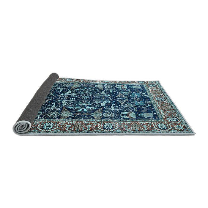 Sideview of Oriental Light Blue Industrial Rug, urb1482lblu