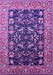 Machine Washable Oriental Purple Industrial Area Rugs, wshurb1482pur