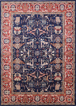 Mid-Century Modern Purple Lily Purple Oriental Rug, urb1482