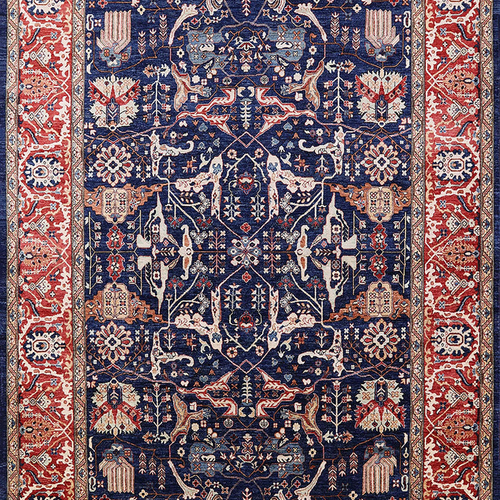 Mid-Century Modern Purple Lily Purple Oriental Rug, urb1482