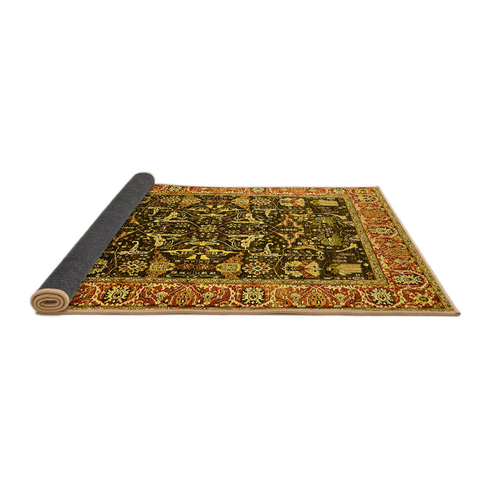 Sideview of Oriental Yellow Industrial Rug, urb1482yw