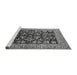 Sideview of Machine Washable Oriental Gray Industrial Rug, wshurb1482gry