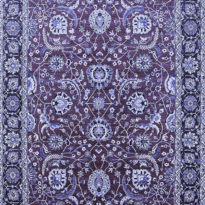 Machine Washable Oriental Blue Traditional Rug, wshurb1483blu