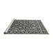 Sideview of Machine Washable Oriental Gray Traditional Rug, wshurb1483gry