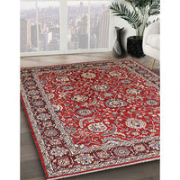 Mid-Century Modern Red Oriental Rug, urb1483