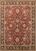 Machine Washable Oriental Brown Traditional Rug, wshurb1483brn