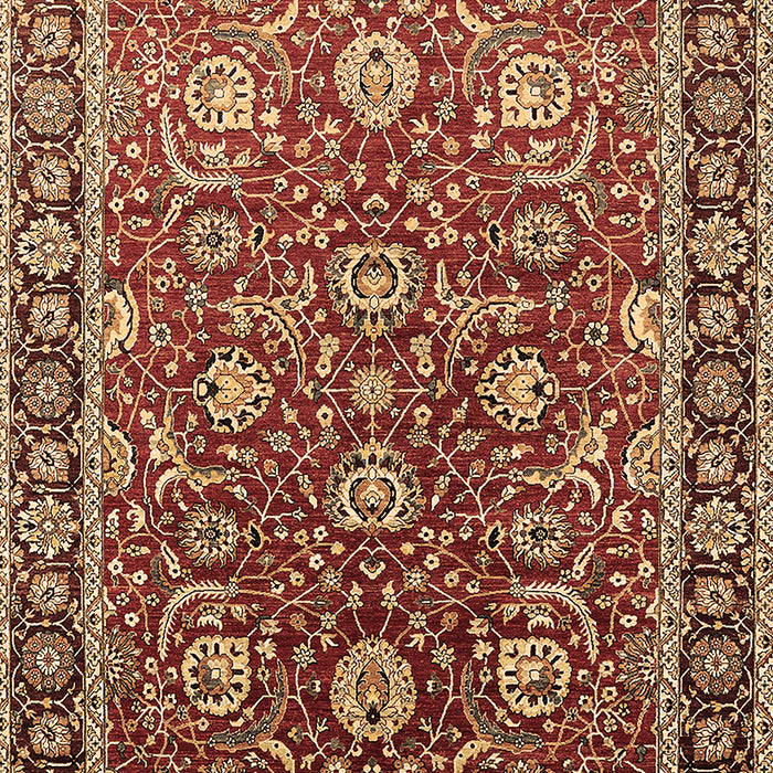 Machine Washable Oriental Brown Traditional Rug, wshurb1483brn