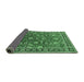 Sideview of Oriental Emerald Green Traditional Rug, urb1483emgrn