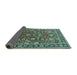 Sideview of Oriental Turquoise Traditional Rug, urb1483turq