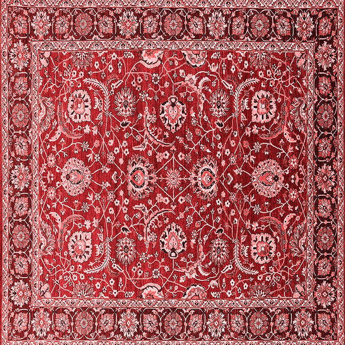 Machine Washable Oriental Red Traditional Rug, wshurb1483red